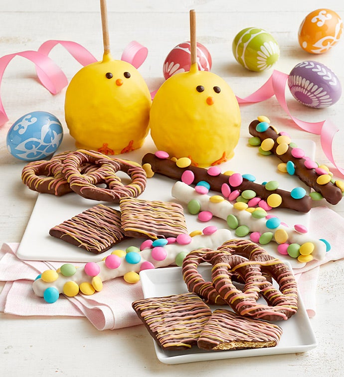 Simply Chocolate® Happy Easter Apple & Snacks Sampler