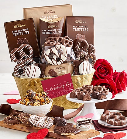 Valentine's Day Snacking Favorites Basket