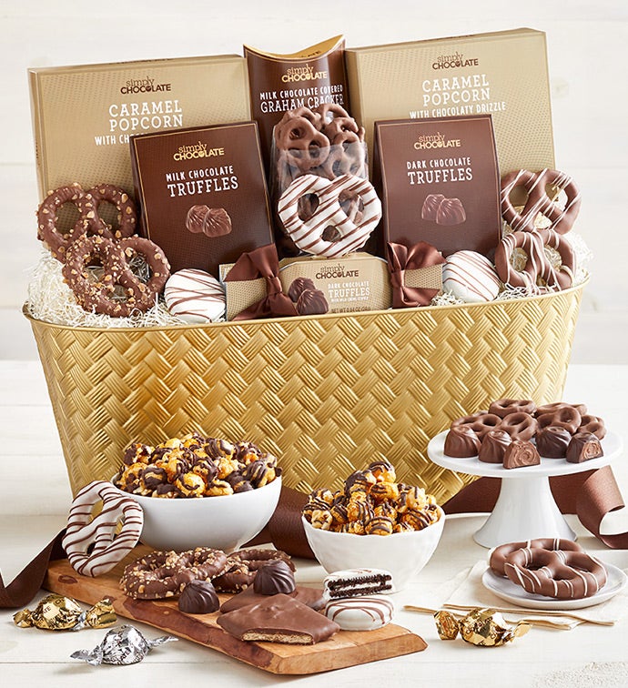 Simply Chocolate® Snacking Favorites Basket Supreme
