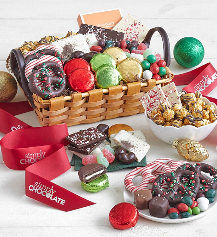 Simply Chocolate® Dlxe Celebrate the Season Basket