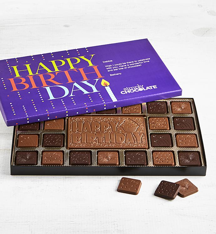 Simply Chocolate® Happy Birthday Personalized Box