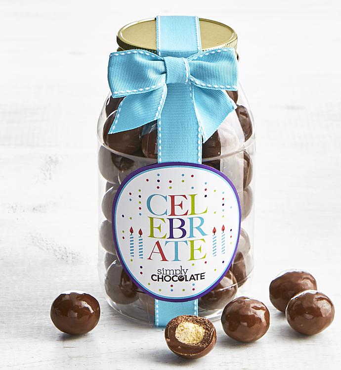 Simply Chocolate® Birthday Malted Milk Balls Jar