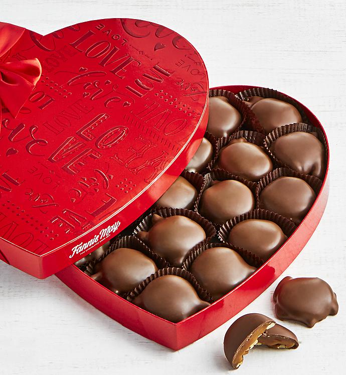 Fannie May Pixie Chocolates Heart Box  1 LB