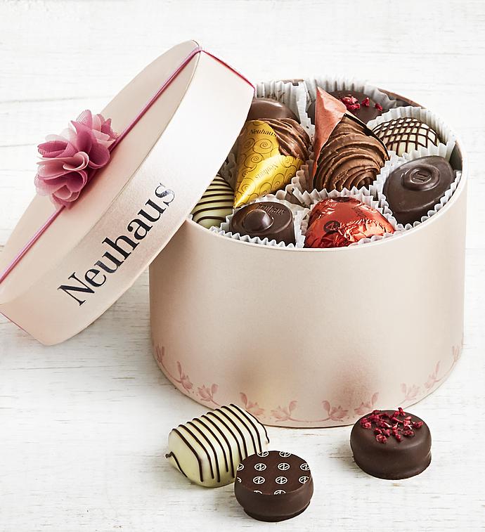 Neuhaus Belgian Chocolate Pink Luxury Hat Box