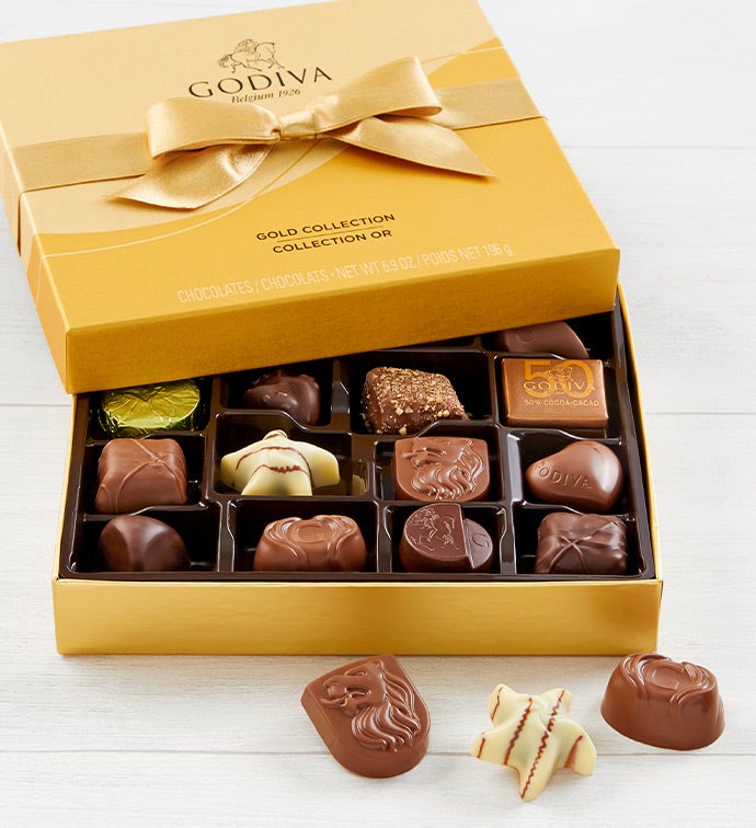 Godiva® Gold Ballotin Chocolates Box   18 piece