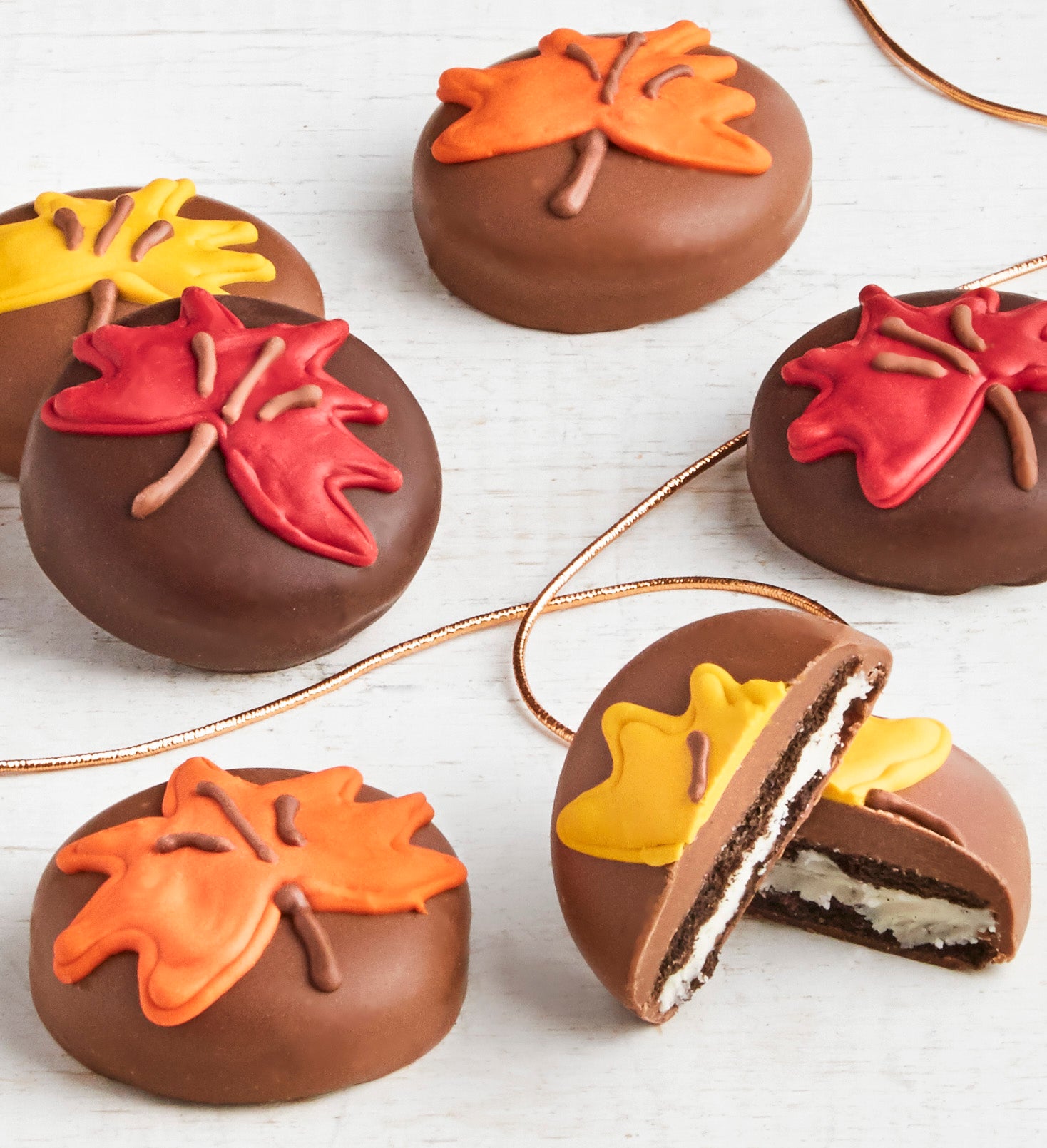 The Sweet Shop 6pc Fall Leaf OREO® Cookies