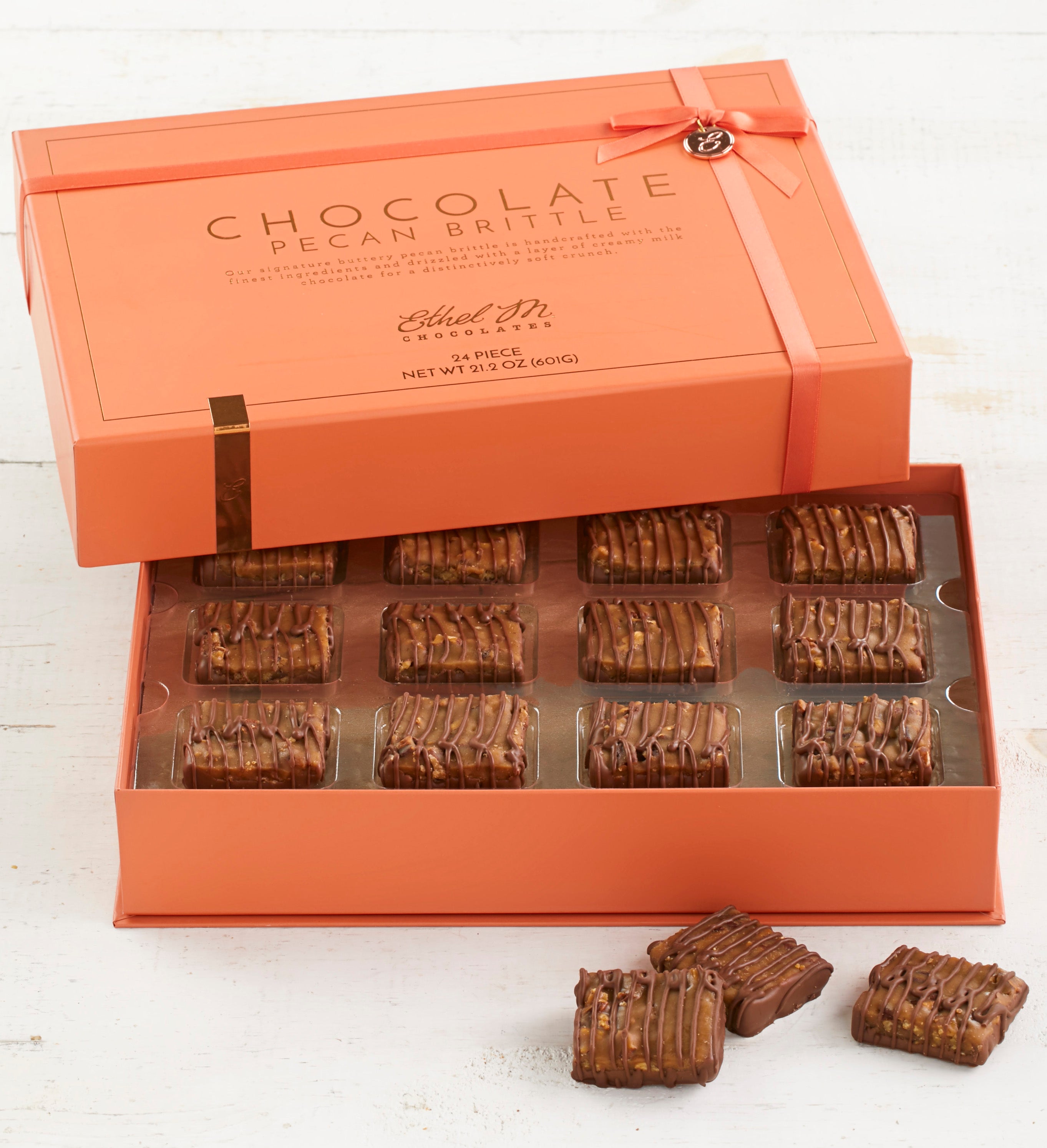 Ethel M Chocolate Covered Pecan Brittle 24pc 