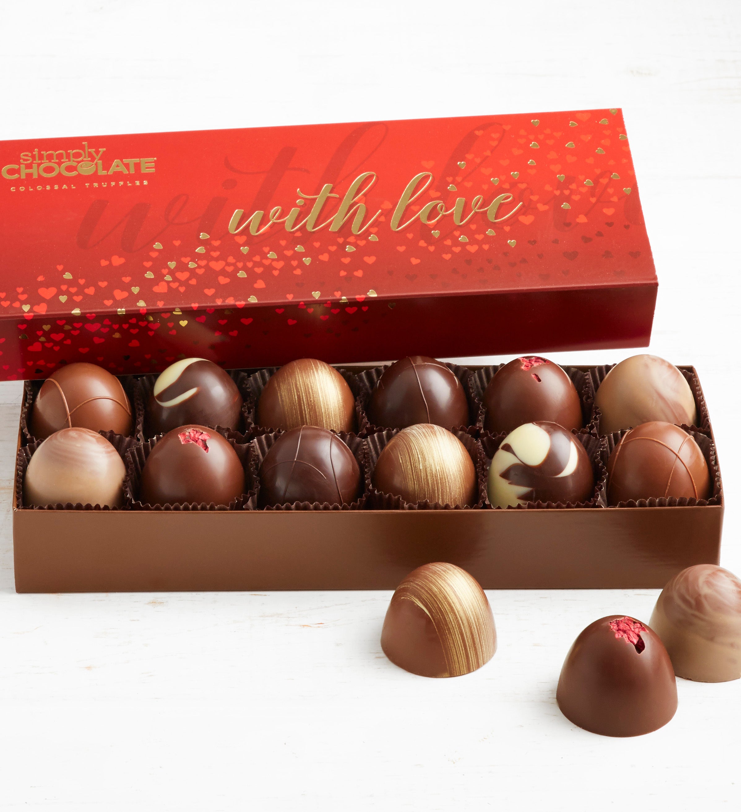Simply Chocolate®  With Love Colossal Truffles  12pc