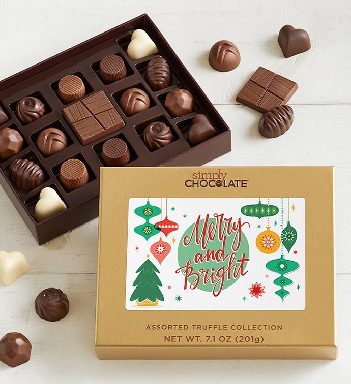 Simply Chocolate® Merry & Bright 17pc Choc Box