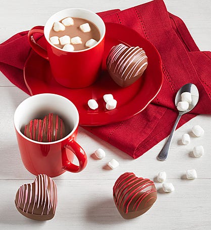Red Coffee Mug - Ceramic - Set of 2 - Cozy Hot Tea Milk Chocolate Cocoa Holiday Mugs