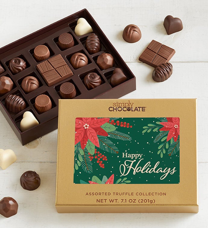 Simply Chocolate® Happy Holidays 17pc Choc Box