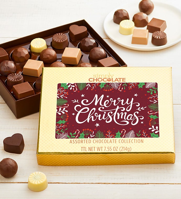 Simply Chocolate® Merry Christmas 18pc Choc Box