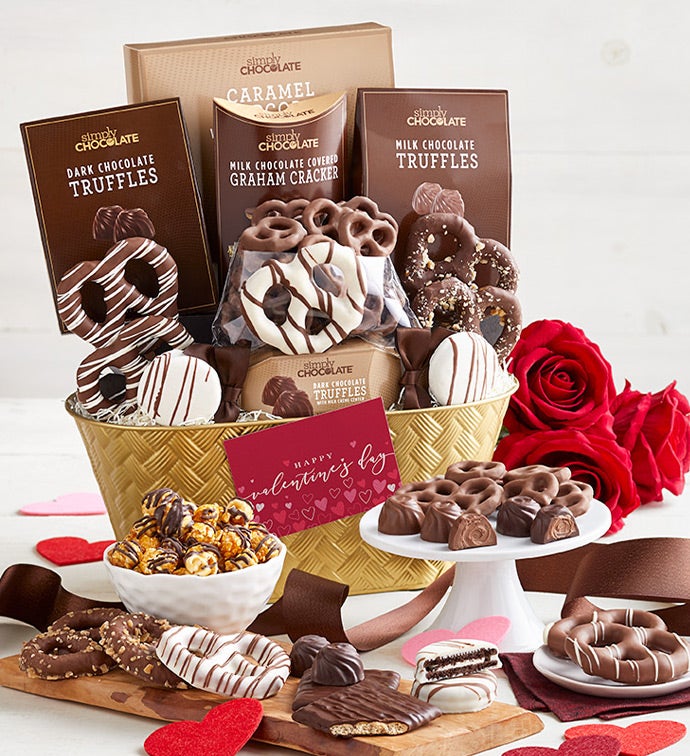 Valentine's Day Snacking Favorites Basket