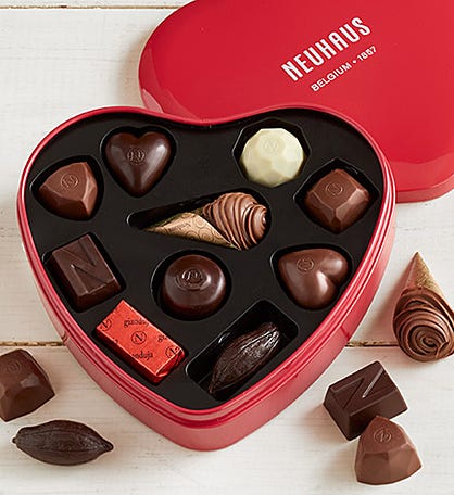 Valentine's Chocolates - Berry Bouquet Heart Shaped Chocolate Box | Compartés
