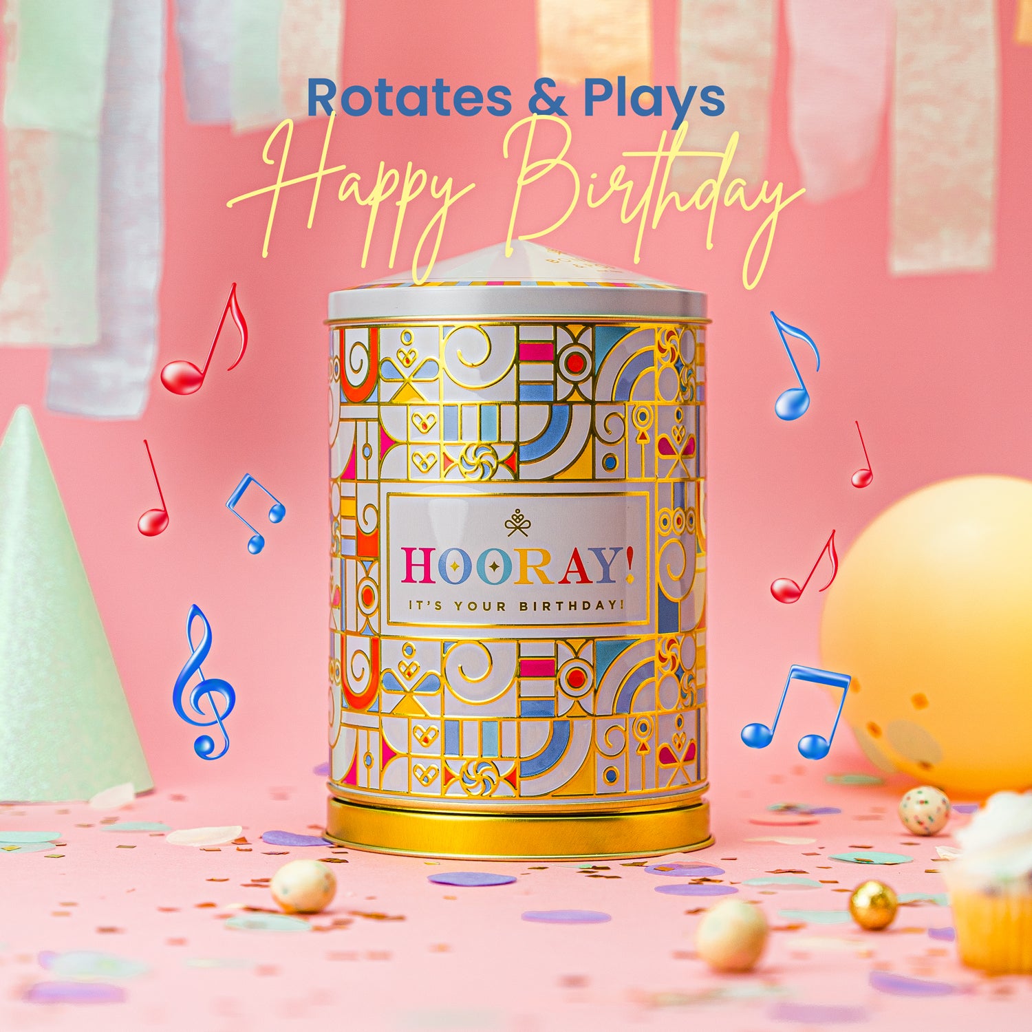 Happy Birthday Musical Tin